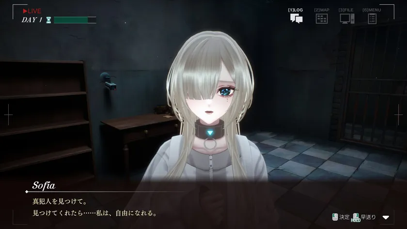 監視カメラ越しに行われる少女との会話