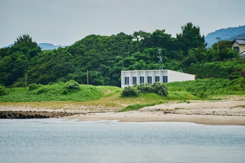 島根県大田市の久手海岸ビーチの目の前
