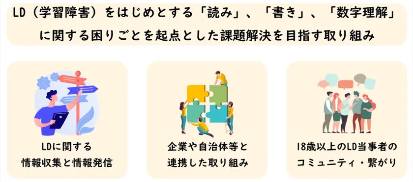 おとなLDラボ　3つの取り組み