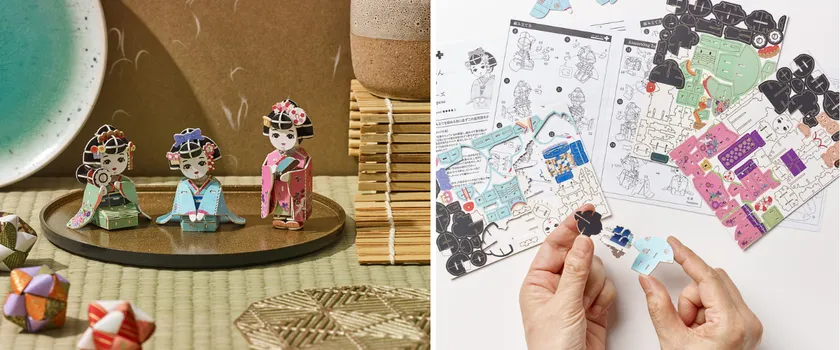 組み立て後と組み立て途中