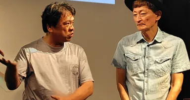 監督・主演　大東賢と俳優・奈良市観光大使　徳丸新作