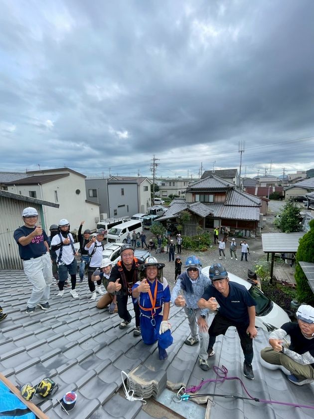 屋根の日活動写真ロープ講習