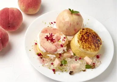 ブリュレピーチパンケーキ
