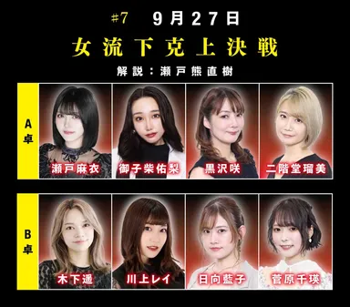 ＃7　9月27日「女流下克上決戦」