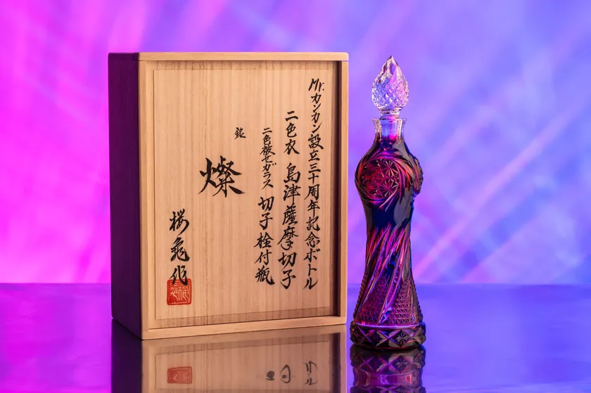 桐箱薩摩切子