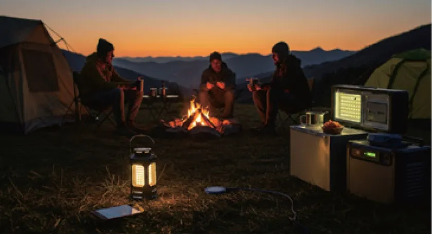 蓄電丸 利用シーン(アウトドア)