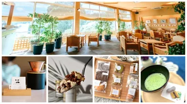 県内外から事業者が参加しホテルラウンジでカフェ出店(写真は商品の一例です。)