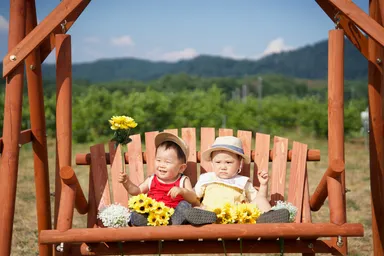 記念撮影用ブランコ