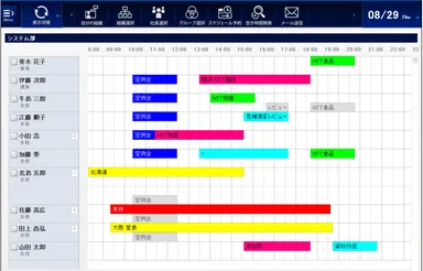 スケジュール機能や施設予約機能