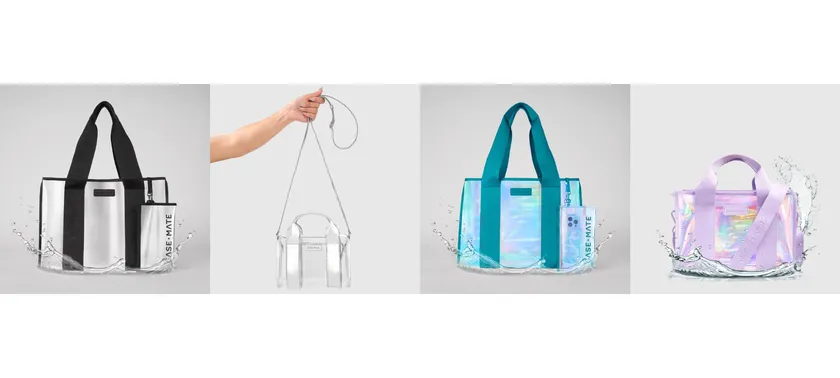 リゾートにも街歩きにもかわいいクリアトート