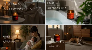 安心と癒しのキャンドルシーン