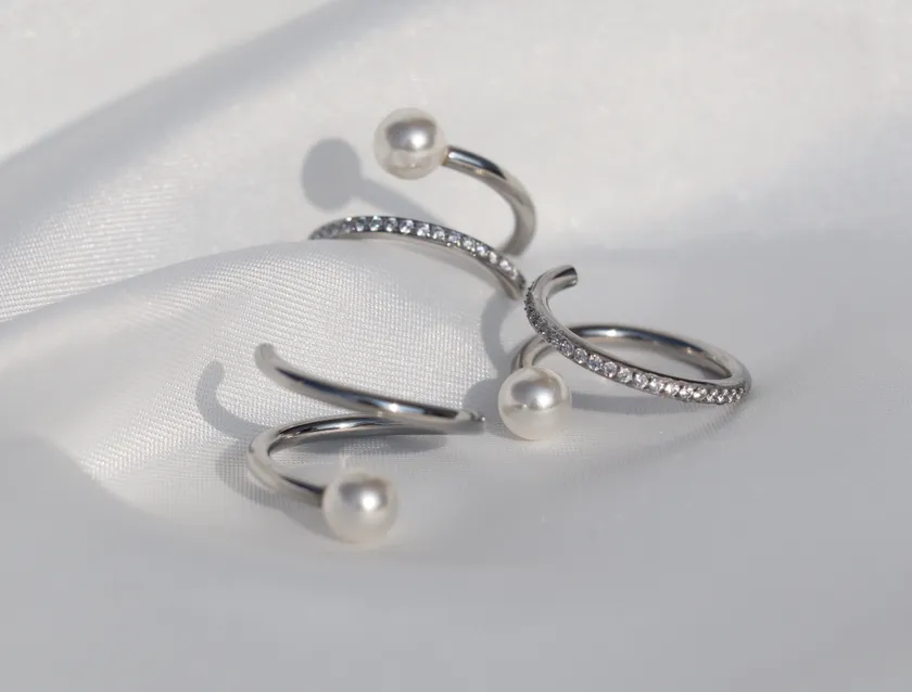 twist pearl ring