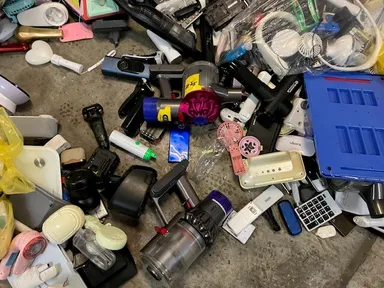 回収したバッテリー使用製品