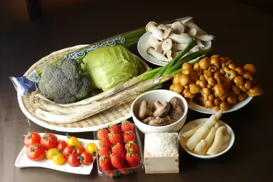 コース料理に使用した旬のいわき野菜