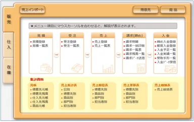 ClearWorks「販売ワークス」画面