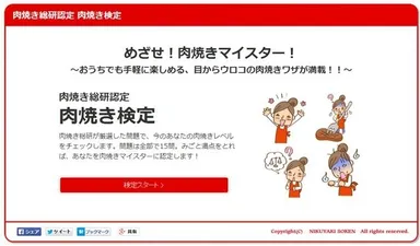 肉焼き検定トップ画像
