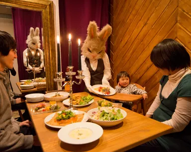 リアルなウサギのサプライズ