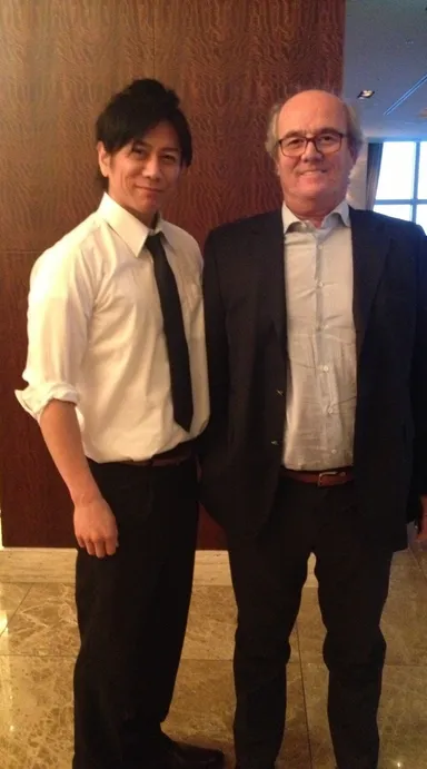 スイス本社 最高経営責任者 ジョバンニ・グロッシ氏(右)と BOARD Software株式会社 代表取締役社長 木村 真吾氏(左)