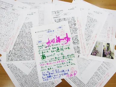 社長と社員の文通イメージ