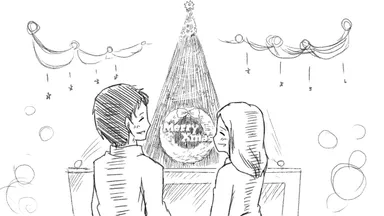 パラパラ漫画で作る結婚式動画 なれそめオープニング