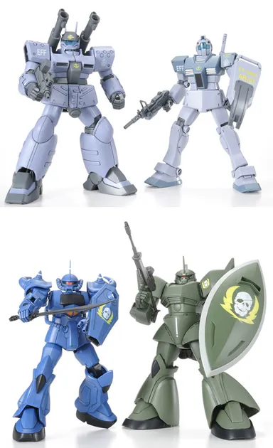 ジム＆ガンキャノン量産型(ホワイト・ディンゴ隊仕様)／グフ＆ゲルググ(ヴィッシュ・ドナヒュー専用機)