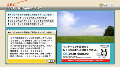 画面イメージ5 テレビへのインターネット接続方法について