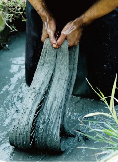 天然草木で職人手染め