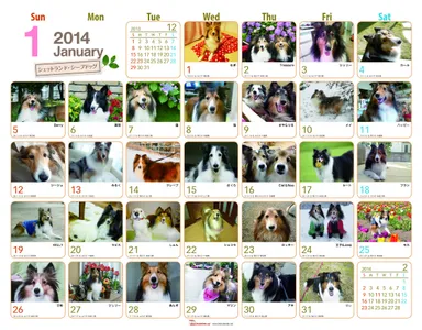 カレンダー中面(2014年版)