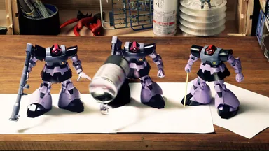 ガンプラ トリックアート スペシャルムービー シーン2 (C)創通・サンライズ