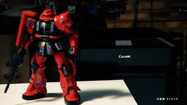 ガンプラ トリックアート スペシャルムービー シーン4 (C)創通・サンライズ