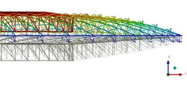 アンシスの構造解析ソフトウェアで予測したケーブルおよびトラスの応力解析(1)