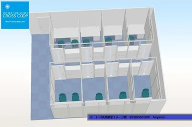 1名～2名用の専用個室(イメージ)
