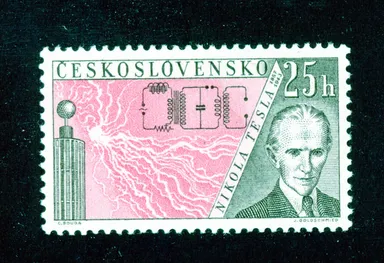 二コラ・テスラの図像例(チェコスロバキア/1959)