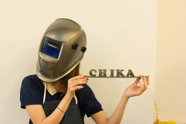 完成したネームプレート