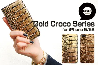 GAZE iPhone 5／5s Gold Croco シリーズ