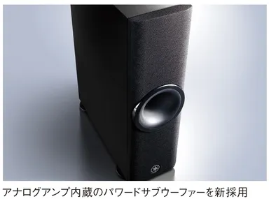 アナログアンプ内蔵のパワードサブウーファーを新採用