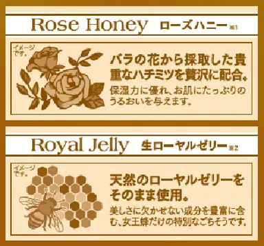 2種類のミツバチ由来成分