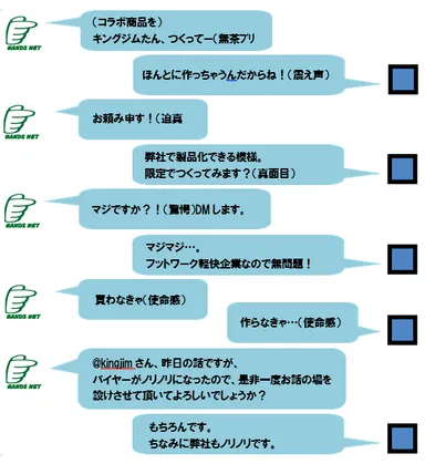 Twitter公式アカウントの会話