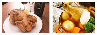 「ロティサリーチキン」と「赤ポトフ～サワークリーム添え」