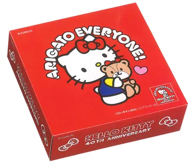 ハローキティ40thココアクッキー缶 箱