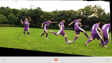 変換後の動画のスクリーンショット(サッカー)