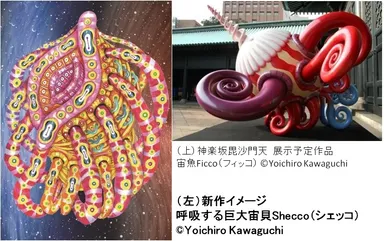 河口洋一郎の作品は神楽坂毘沙門天にも展示