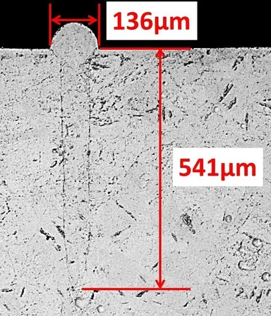 溶け込み例(ステンレス板)