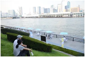 第二会場「隅田川テラス」の様子