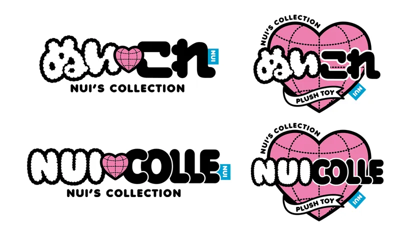 (上) 国内版『ぬいコレ』ロゴ (下) 海外版ロゴ