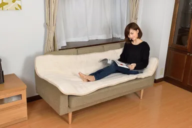 ワイドサイズなので腰まであったか。