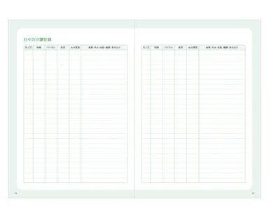 コンテンツ例：日々の介護記録