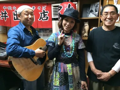 録音風景＠井出商店主と