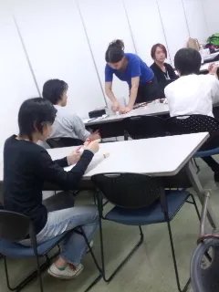 女装メイク講座の風景