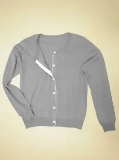 (1)前立て配色カーディガン